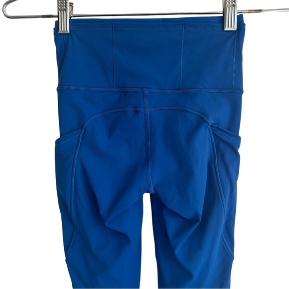 Lululemon Fast and Free High-Rise Crop 23", Blazer Blue Tone, Size 0 - Picture 8 of 10